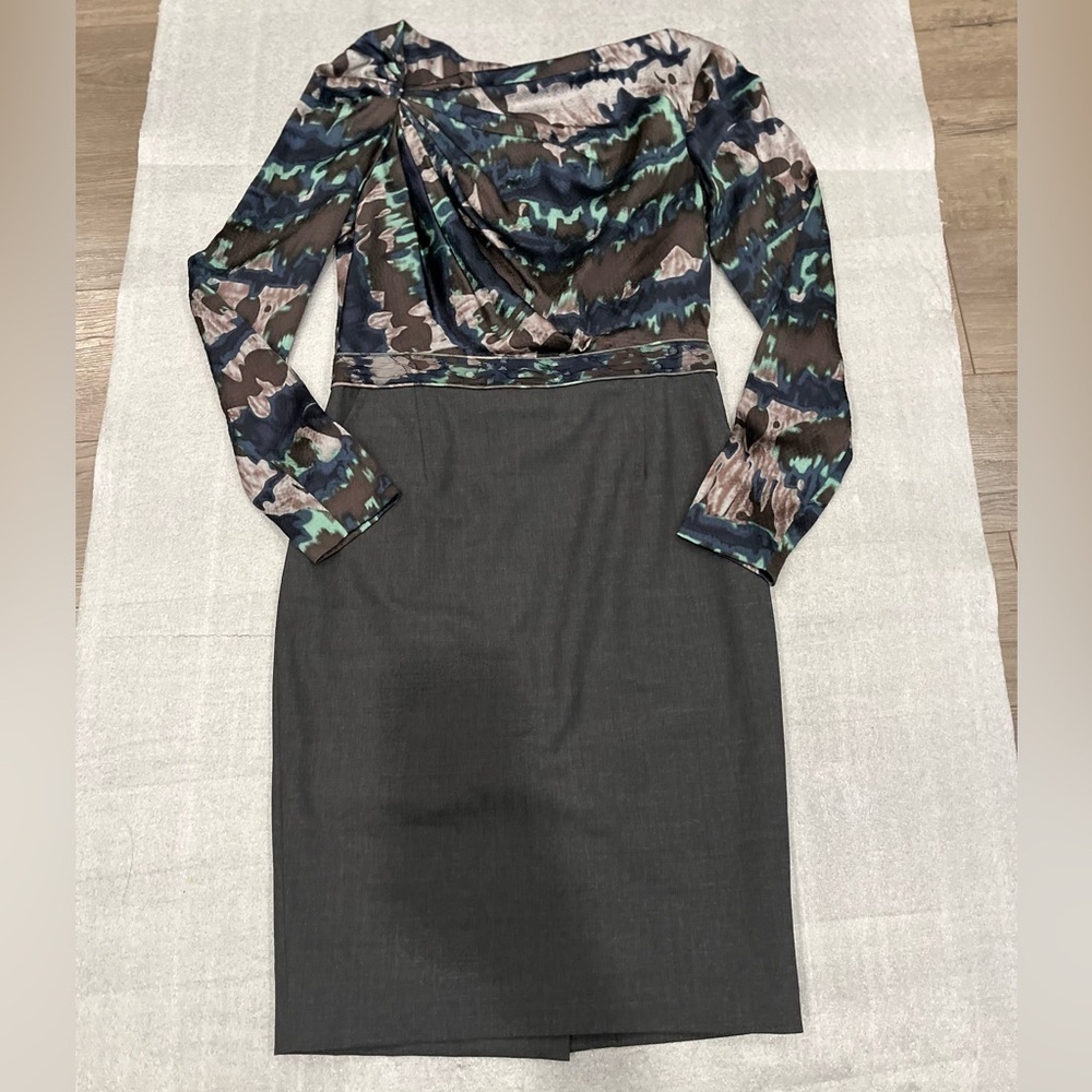 [US4]Rachel Roy Signature Silk/Wool Blend  L/S Pencil Dress